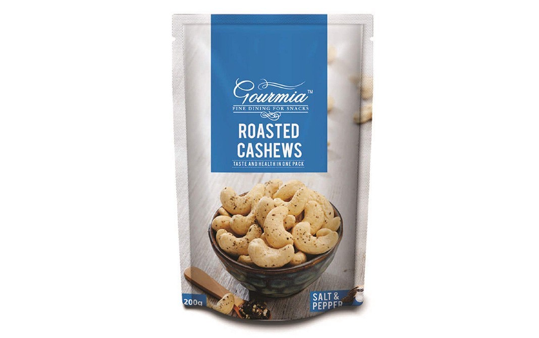 Gourmia Roasted Cashews (Salt & Pepper)   Pack  200 grams
